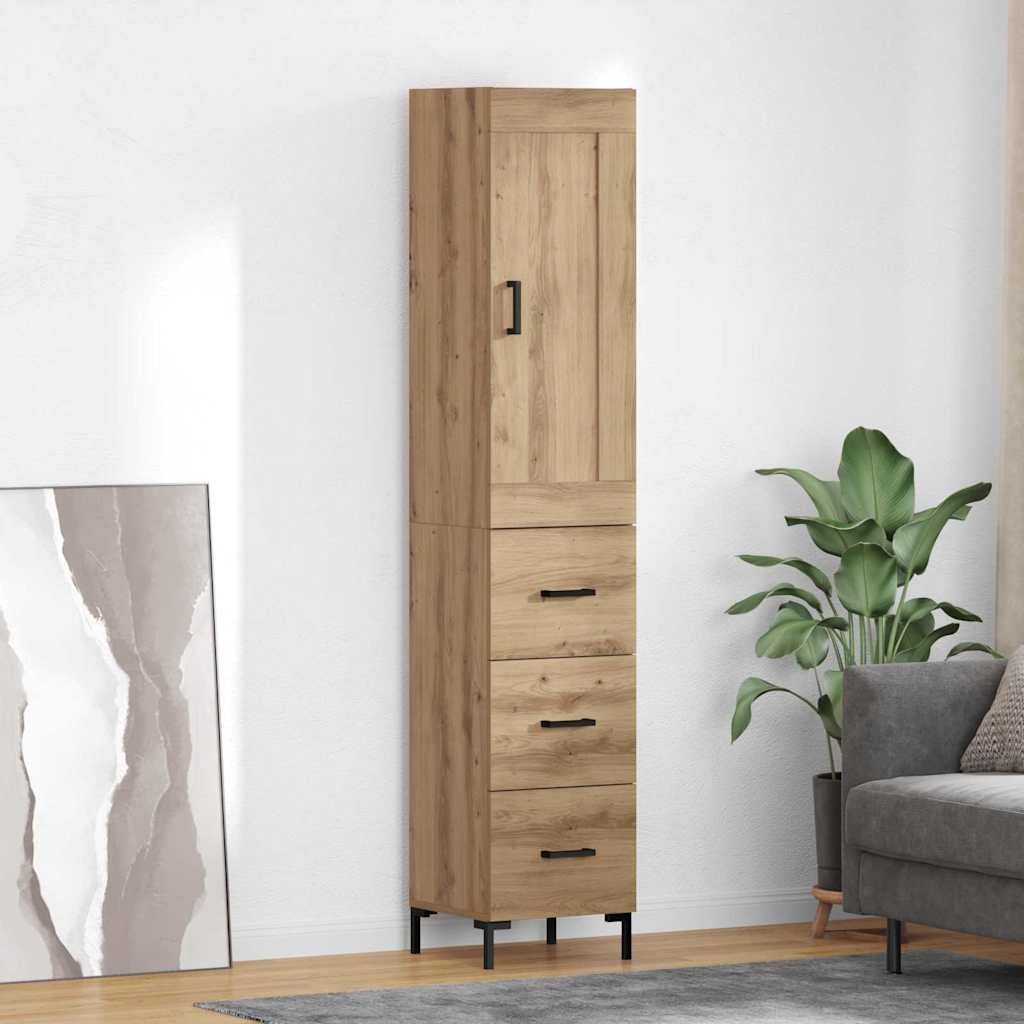 vidaXL Sideboard Artisan Oak 34.5 x 34 x 180 cm Engineered Wood