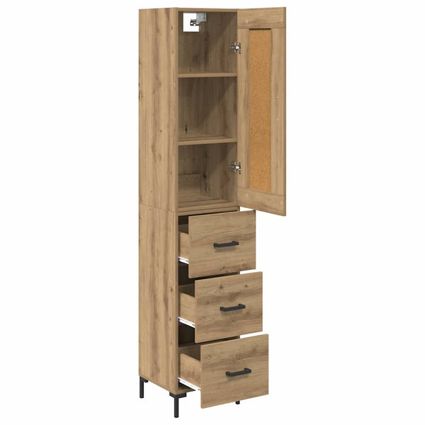 vidaXL Sideboard Artisan Oak 34.5 x 34 x 180 cm Engineered Wood