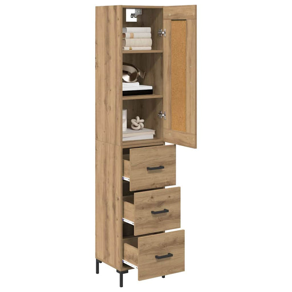 vidaXL Sideboard Artisan Oak 34.5 x 34 x 180 cm Engineered Wood