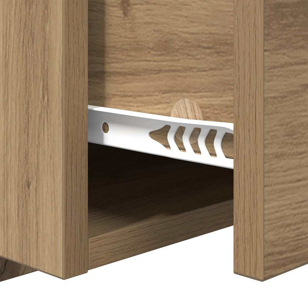 vidaXL Headboard with Cabinet 3 pcs Artisan Oak Engineered Wood
