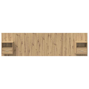 vidaXL Headboard with Cabinet 3 pcs Artisan Oak Engineered Wood