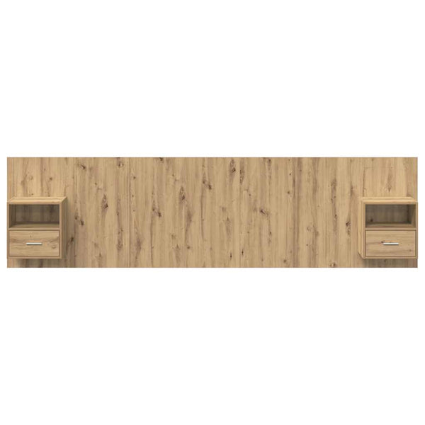 vidaXL Headboard with Cabinet 3 pcs Artisan Oak Engineered Wood