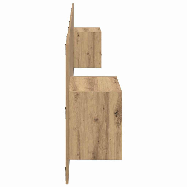 vidaXL Headboard with Cabinet 3 pcs Artisan Oak Engineered Wood