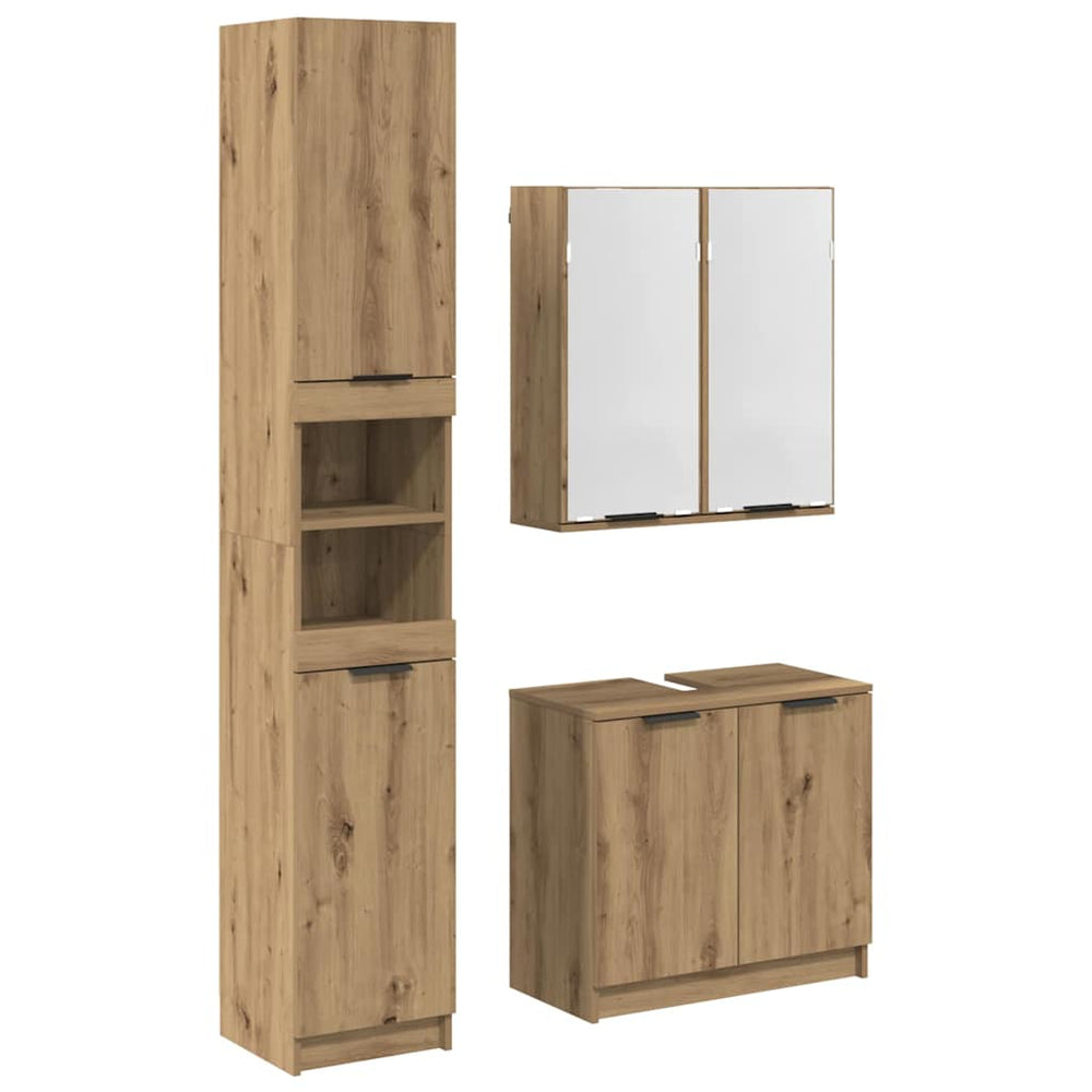 Badezimmerschrank Set Artisan Eiche 3-teilig