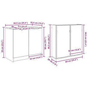 Badezimmerschrank Set Artisan Eiche 3-teilig