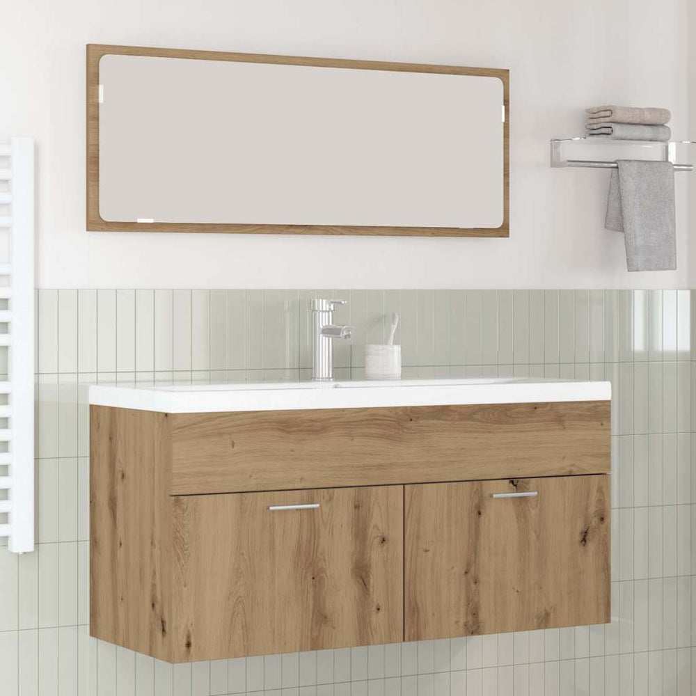 Wandmontierter Badezimmerschrank Artisan-Eiche 100 cm