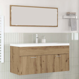 Wandmontierter Badezimmerschrank Artisan-Eiche 100 cm
