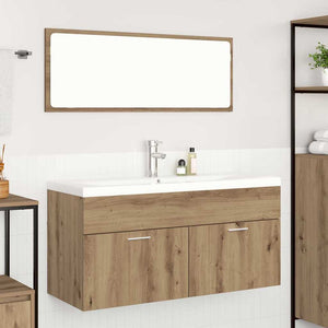 Wandmontierter Badezimmerschrank Artisan-Eiche 100 cm