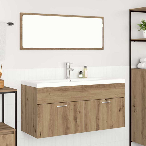 Wandmontierter Badezimmerschrank Artisan-Eiche 100 cm