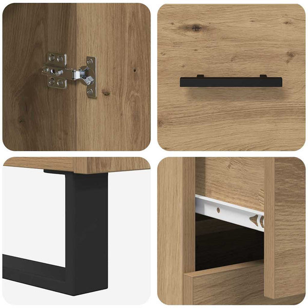 Highboard Artisan-Eiche mit Schubladen, 180 cm