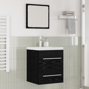 Waschbeckenschrank Schwarz Eiche 41x38,5x48cm