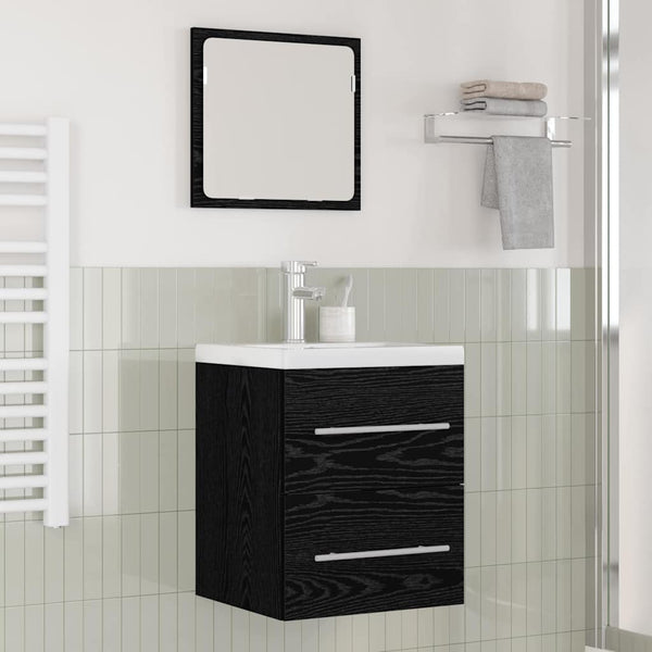 Waschbeckenschrank Schwarz Eiche 41x38,5x48cm