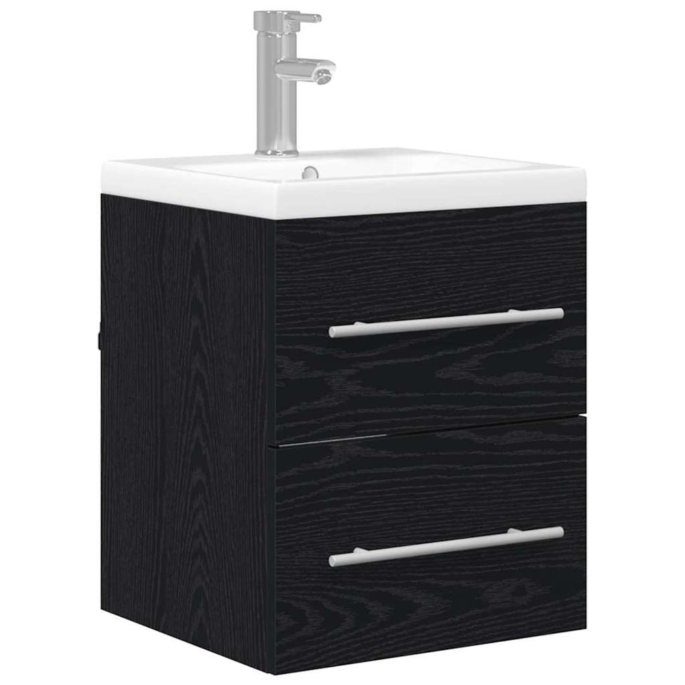 Waschbeckenschrank Schwarz Eiche 41x38,5x48cm