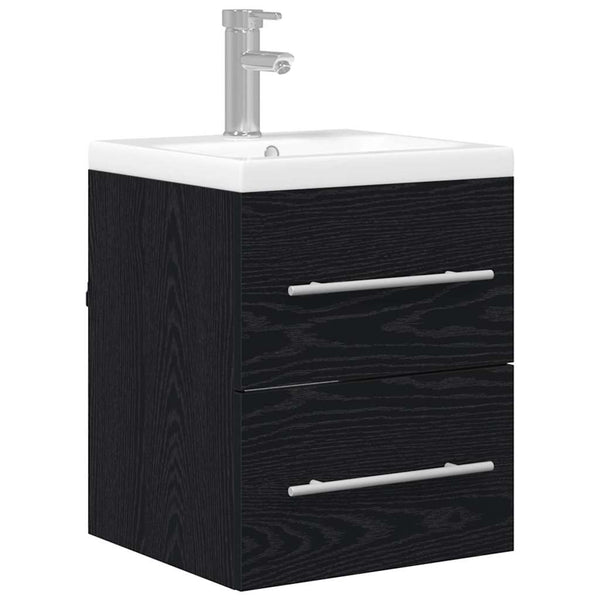 Waschbeckenschrank Schwarz Eiche 41x38,5x48cm