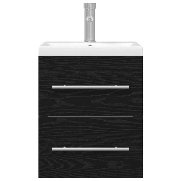 Waschbeckenschrank Schwarz Eiche 41x38,5x48cm