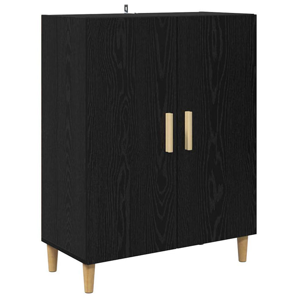 Highboard Schwarz Eichenoptik 180 cm