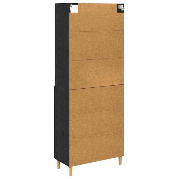 Highboard Schwarz Eichenoptik 180 cm