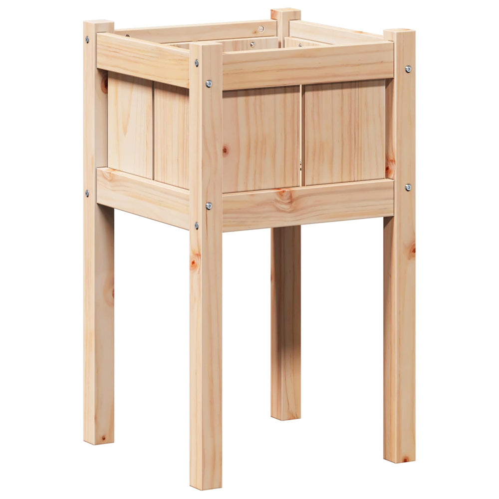 vidaXL Garden Planter Natural 40x40x70 cm Solid Pine Wood