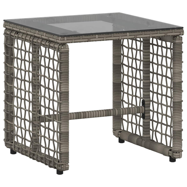 3-teiliges Gartenmöbel-Set Grau mit Kissen