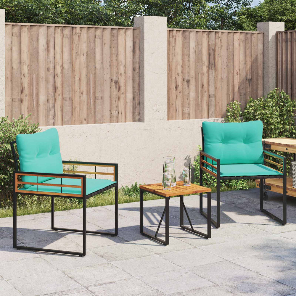 vidaXL Garden Furniture Set with Cushions 3 pcs Turquoise