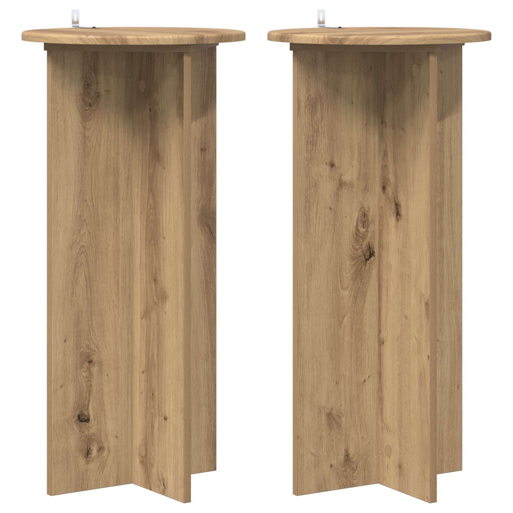 Pflanzenständer 2er Set Artisan Eiche 80cm