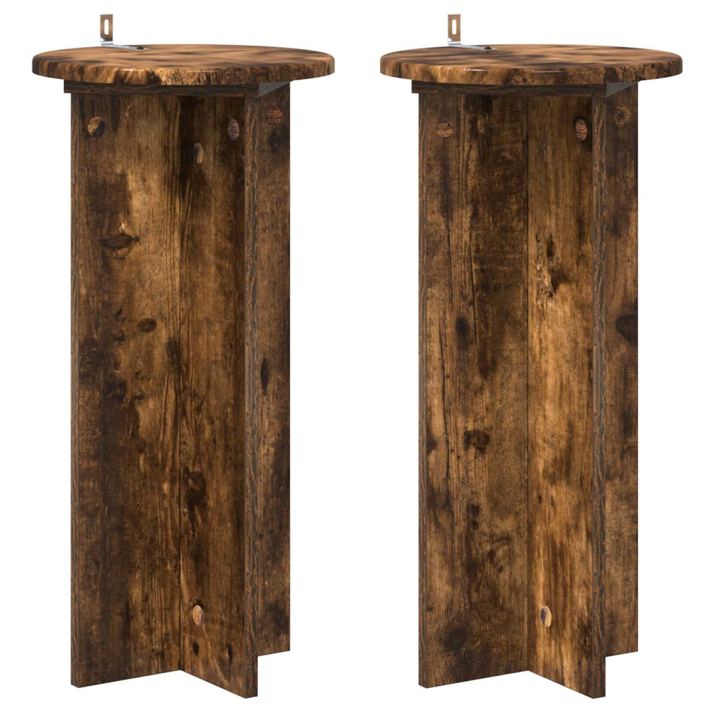 Pflanzenständer 2er Set Geräucherte Eiche 60cm