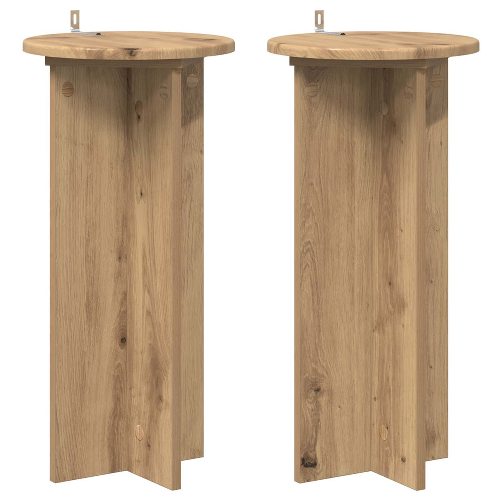 Pflanzenständer 2er Set Artisan-Eiche 60cm