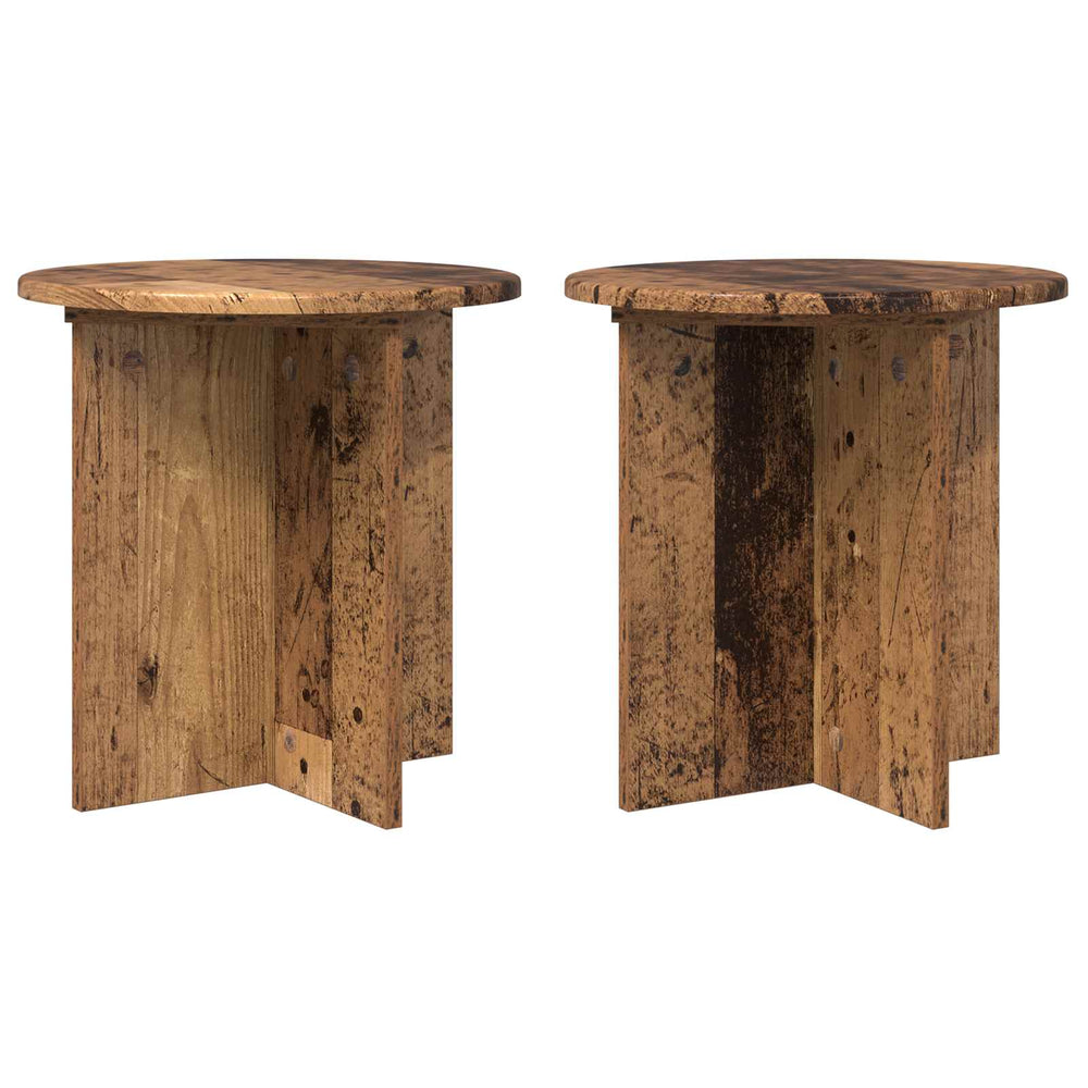 vidaXL Plant Stand 2 pcs Reclaimed Wood 40 x 40 x 40 cm Engineered Wood