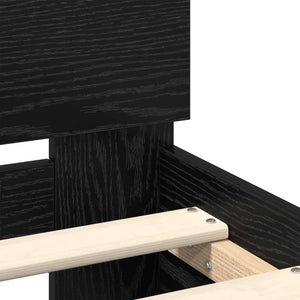 Bettrahmen 98,5x200 cm Schwarz Eiche