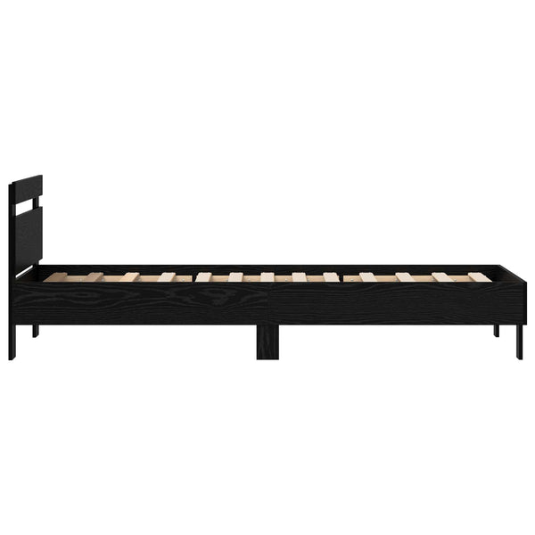 Bettrahmen 98,5x200 cm Schwarz Eiche