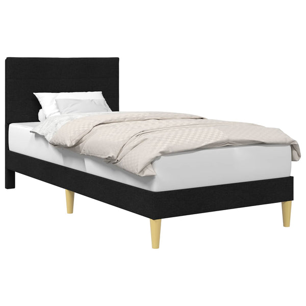 vidaXL Bed Frame with Headboard Black 80 x 200 cm Fabric
