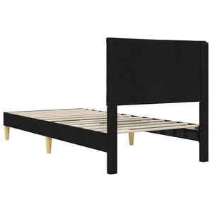 vidaXL Bed Frame with Headboard Black 80 x 200 cm Fabric