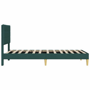 vidaXL Bed Frame with Headboard Dark Green 80 x 200 cm Fabric