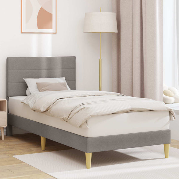 vidaXL Bed Frame with Headboard Taupe 80 x 200 cm Fabric