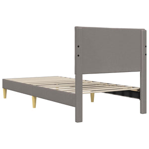 vidaXL Bed Frame with Headboard Taupe 80 x 200 cm Fabric
