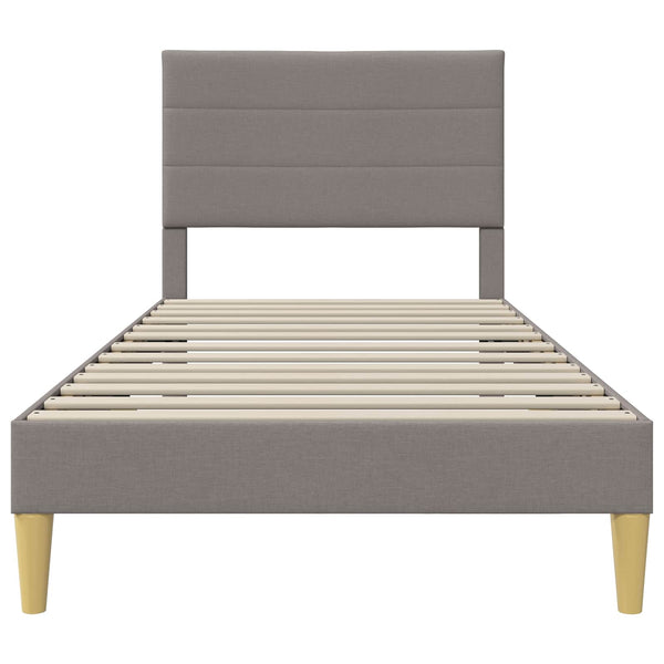 vidaXL Bed Frame with Headboard Taupe 80 x 200 cm Fabric