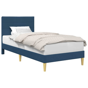 vidaXL Bed Frame with Headboard Blue 80 x 200 cm Fabric
