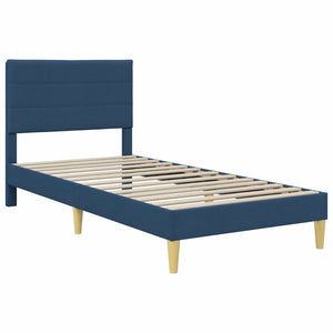 vidaXL Bed Frame with Headboard Blue 80 x 200 cm Fabric