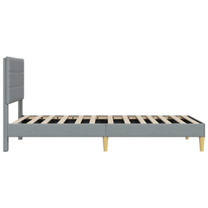 vidaXL Bed Frame with Headboard Light Grey 90 x 190 cm Fabric