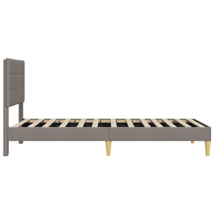 vidaXL Bed Frame with Headboard Taupe 100 x 200 cm Fabric