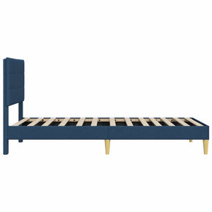vidaXL Bed Frame with Headboard Blue 100 x 200 cm Fabric