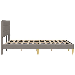 vidaXL Bed Frame with Headboard Taupe 140 x 200 cm Fabric