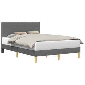 vidaXL Bed Frame with Headboard Dark Gray 160 x 200 cm Fabric