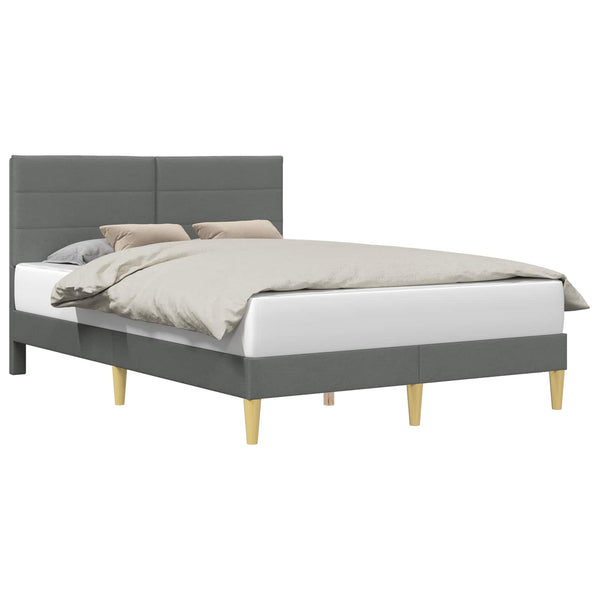 vidaXL Bed Frame with Headboard Dark Gray 160 x 200 cm Fabric
