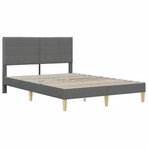 vidaXL Bed Frame with Headboard Dark Gray 160 x 200 cm Fabric