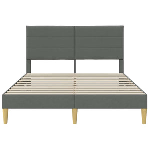 vidaXL Bed Frame with Headboard Dark Gray 160 x 200 cm Fabric
