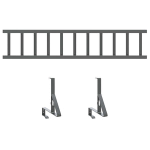 vidaXL Roof Snow Guard Anthracite 100 x 29.5 x 34.5 cm Steel