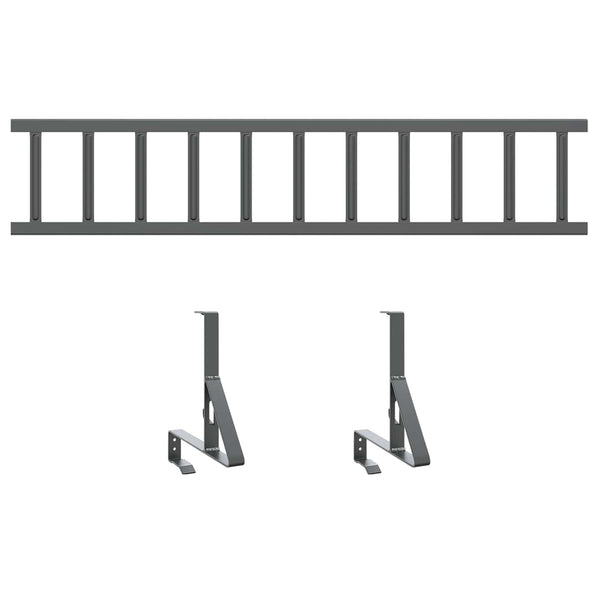 vidaXL Roof Snow Guard Anthracite 100 x 29.5 x 34.5 cm Steel
