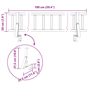 vidaXL Roof Snow Guard Anthracite 100 x 29.5 x 34.5 cm Steel