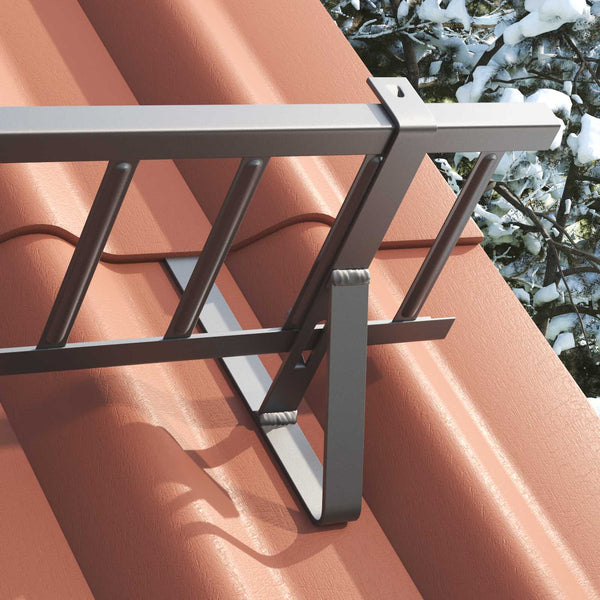 vidaXL Roof Snow Guard Anthracite 300 x 29.5 x 34.5 cm Steel